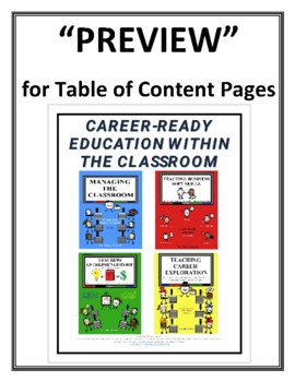 Preview of REAL WORLD LIFE SKILLS FREE PREVIEW Table of Content Pages