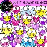 Dotty Flower Friends {Flower Clipart}