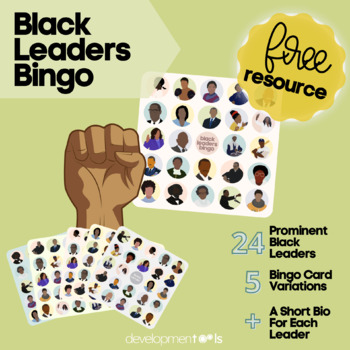 Preview of *FREE* Powerful Black Leaders | Black History Month | Bingo Game Printable