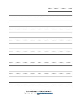 [FREE] Primary Homework/ Classwork BLANK Handwriting Worksheets | TPT
