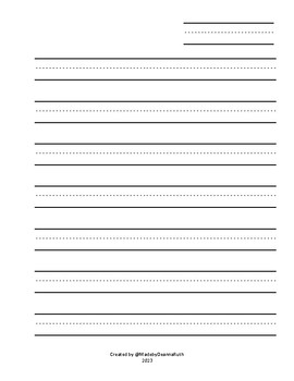 [FREE] Primary Homework Handwriting Worksheets by Made by Deanna Ruth