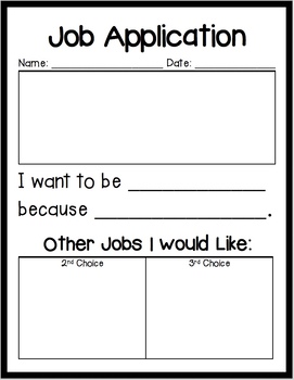 Preview of |FREE!| Primary Student Classroom Jobs Application