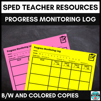 Preview of Progress Monitoring Form | Data Tracking Form | IEP Goals