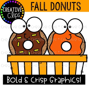 Free Pumpkin Spice Fall Donuts Fall Clipart Tpt