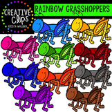 {FREE} Rainbow Grasshoppers {Creative Clips Digital Clipart}