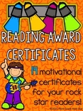 *FREE*  Reading Award Certificates ~ Rock Star Reader