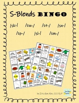 Preview of [FREE] S Blends Bingo with Articulation Cards