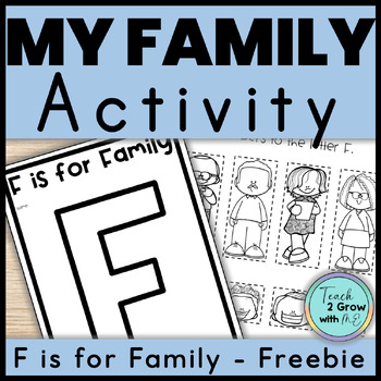 Preview of FREE All About My Family F is for Family Back to School Activity