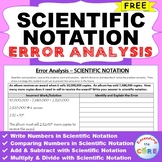 ~FREE~ SCIENTIFIC NOTATION Word Problem -  Error Analysis 