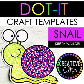 Preview of {FREE} SNAIL Craft: Dot It Craft Templates by Creative Clips