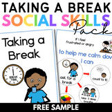 FREE Taking a Break Social Story & Task Cards