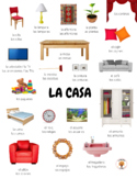 Free Spanish House / Casa Picture Vocabulary Sheet