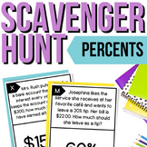 Percents Scavenger Hunt | Percentage Activity & Review | FREE