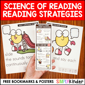 Preview of [FREE} Science of Reading Decoding Strategies Free Posters & Bookmarks