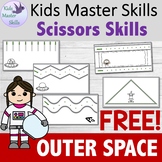 * FREE * Scissors Skills - OUTER SPACE Themed Pencil Box A