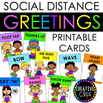 Preview of {FREE} Social Distance Greeting Posters/Cards (PERSONAL USE)