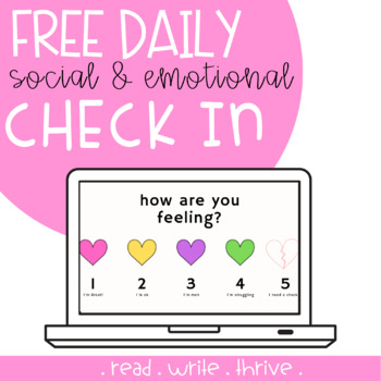 Preview of ⭐FREE Social & Emotional Daily Check-In⭐ Google Forms
