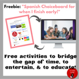 *FREE* Spanish Language Choiceboard for Early Finishers