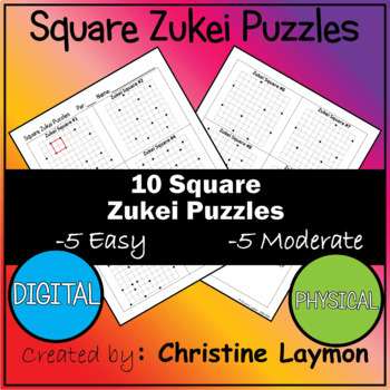 Preview of {FREE} Square Zukei Dot Puzzles