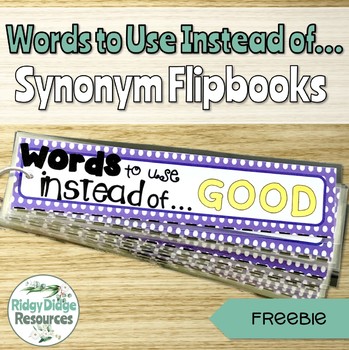 Preview of **FREE**  Synonym Keyring Flipbook
