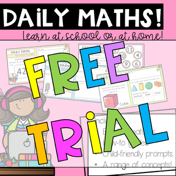 Preview of *FREE TRIAL* Year One Editable Daily Math Prompts | Distance Learning
