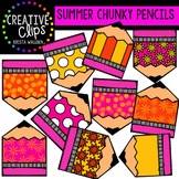 Summer Chunky Pencils {Creative Clips Digital Clipart}