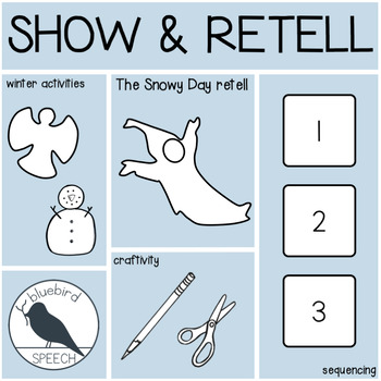 Preview of *FREE* The Snowy Day Winter Scene Sequencing Craft and Story Retelling Visuals