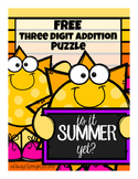 {FREE} Three Addition Math Puzzle