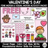 *FREE* Valentine's Day • Fine Motor & Visual Motor • Color, Write, Cut, Glue