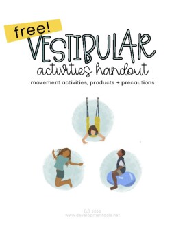Preview of *FREE* Vestibular Input Activities Handout: For Home, School + More!