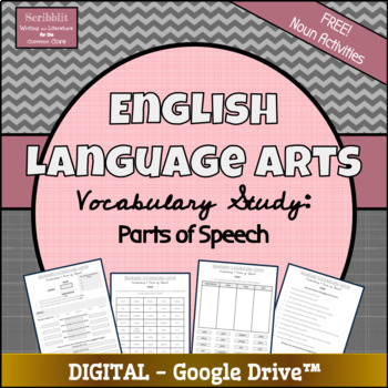 Preview of *FREE* Vocabulary Study: Parts of Speech- Nouns Google Drive