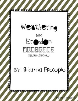Preview of {FREE} Weathering and Erosion Foldable- Interactive Notebook