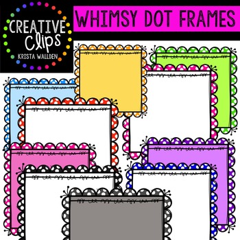 Preview of {FREE} Whimsy Dot Frames {Creative Clips Digital Clipart}