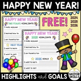 *FREE* Happy New Year 2024-2026 - Goals and Highlights - Writing