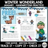 *FREE* Winter Wonderland • Trace Copy Check Sentences • Ha