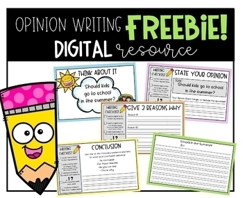 Preview of *FREE* Writing Prompt- Online Digital Google Classroom Slides Distance Learning