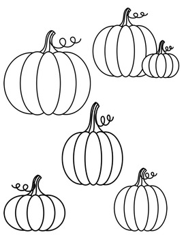 Pumpkin Clipart - Ombre' Style Pumpkin Graphics for Fall, Halloween