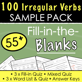 Preview of FREE 100 Irregular Verbs - Present Simple, Past Simple, and Present Perfect