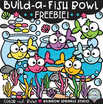 Preview of Build a Fish Bowl Clipart FREEBIE {aquarium clipart}