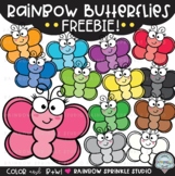 {FREEBIE #4!} Rainbow Butterflies Clipart!