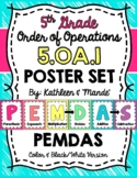 {FREEBIE} 5.OA.1 Poster Set: PEMDAS {Order of Operations}