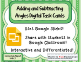 Adding & Subtracting Angles Digital Task Cards for Use w/ 