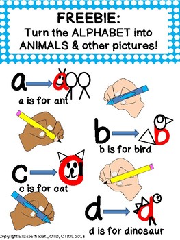 Preview of *FREEBIE*Alphabet Animals: Magically draw the ABCs into the same letter animal!