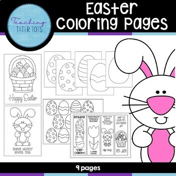 Preview of ***FREEBIE*** April Easter Coloring Pages