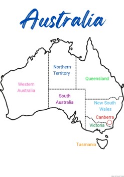 Preview of *FREEBIE* Australia Poster with States and Territories