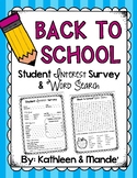 {FREEBIE} Back to School Word Search & Student Interest Survey