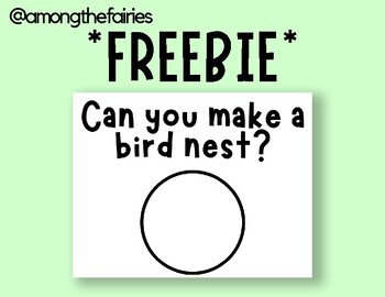 Preview of *FREEBIE* - Bird Nest Provocation Card - Early Childhood STEM - Reggio-Inspired