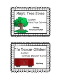 ***FREEBIE** Book Bin Labels Fiction-Series Sampler