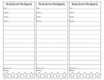 *FREEBIE* Book Review Bookmark by Captain Mathway and Lieutenant Katz