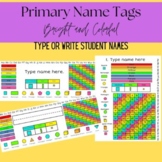 **FREEBIE** Bright Colors Name Tags and Binder Reference Cover